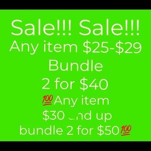 Sale!! Sale!! Sale!!